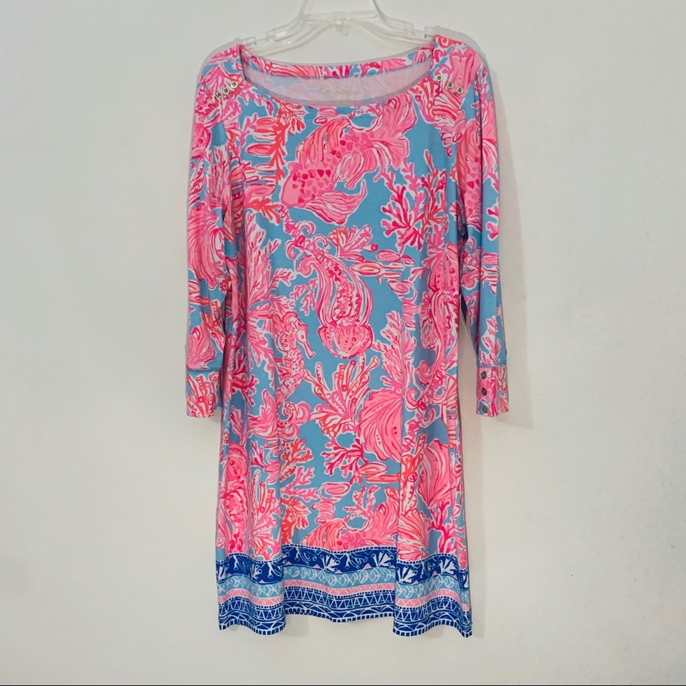 Lilly Pulitzer Sophie Dress Seasalt Blue XL NWT